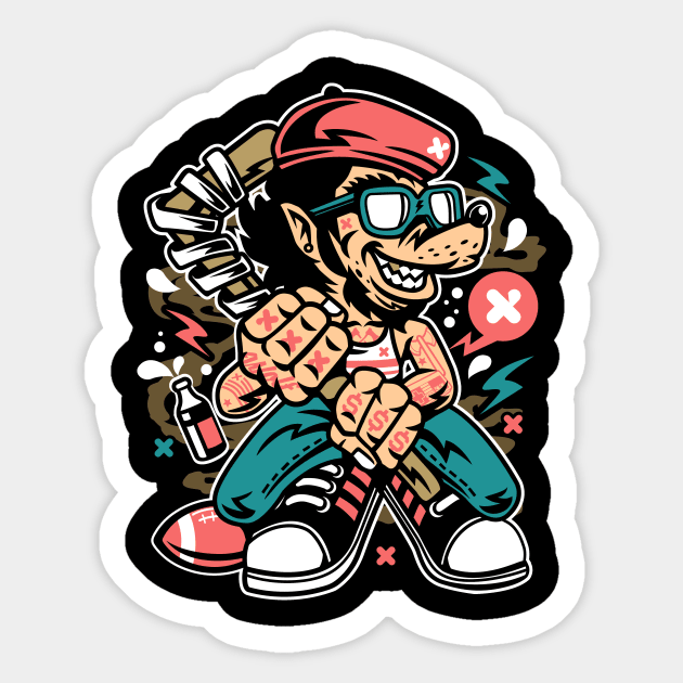 Sport thug Sticker by Superfunky